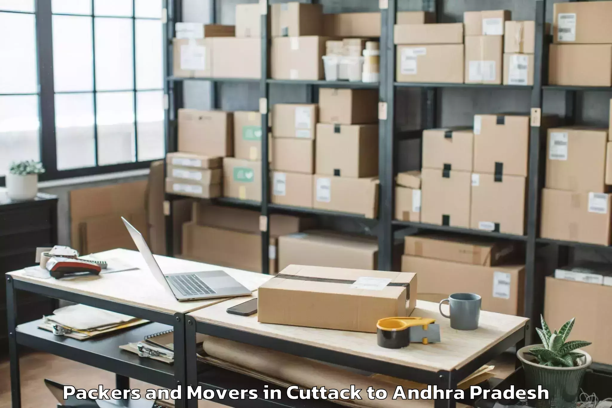 Affordable Cuttack to Pittalavanipalem Packers And Movers